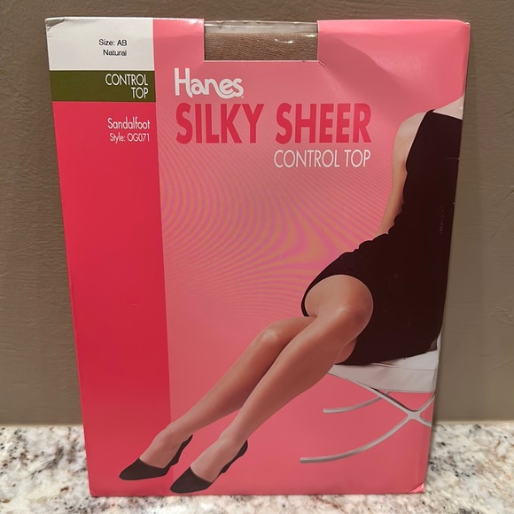 Hanes Accessories Vintage Hanes Silky Sheer Control Top Sandalfoot